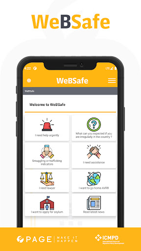 Android application WeBSafe ICMPD screenshort