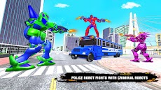 警察バス ロボットカーゲームのおすすめ画像3