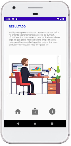 Android application Teste de Burnout screenshort