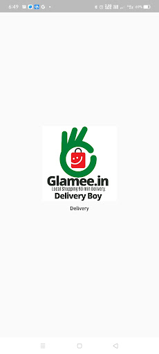 Android application Glamee - Delivery boy app screenshort