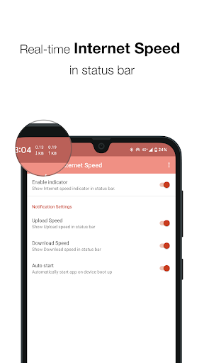 Android application Real-time Internet Speed screenshort