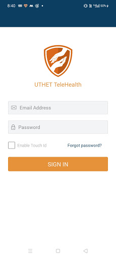 Android application UTHET TeleRehab For Tab screenshort