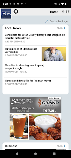 The Moscow-Pullman Daily News Screen 2