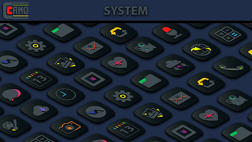 Android application Camo Dark Icon Pack screenshort
