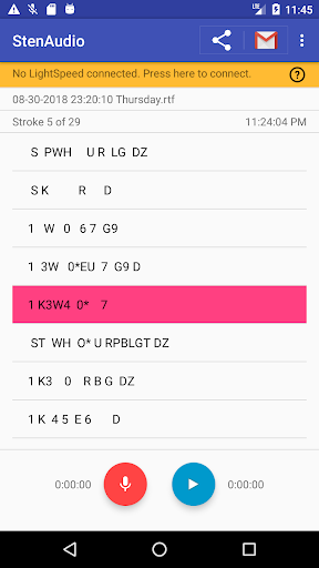 Android application StenAudio screenshort