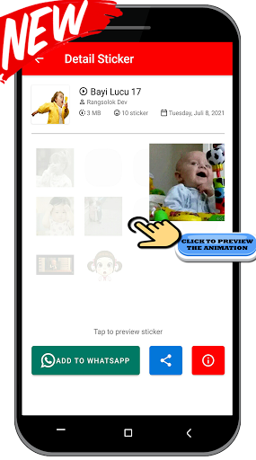 Bayi Lucu Animated Sticker For WAStickerApps