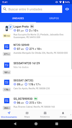 Android application Segsat Frota screenshort
