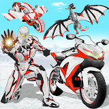 Snow Bike Transform Robot Game icon