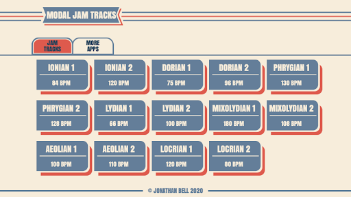 Android application Modal Guitar Jam Tracks screenshort