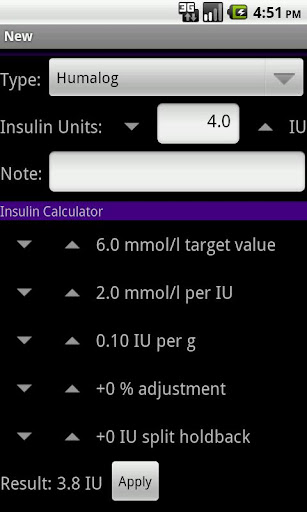 DiaLog: Diabetes Logbook Demo Screenshot 3 - AppWisp.com