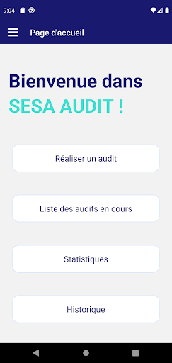 Android application SESA AUDIT screenshort