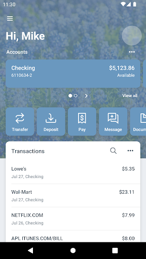 TX Community Bank Screen 2