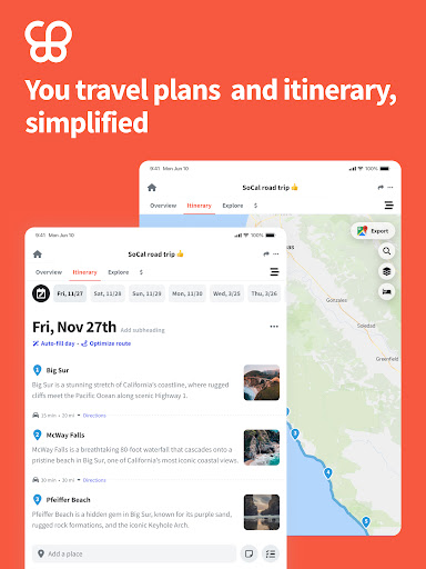 Screenshot of Wanderlog - Trip Planner App