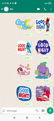 Good Morning & Night Stickers Screen 3