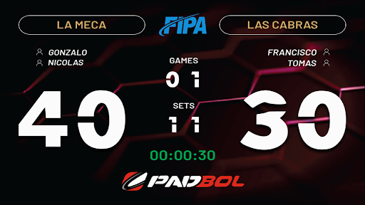 Padbol Scoreboard Screen 3