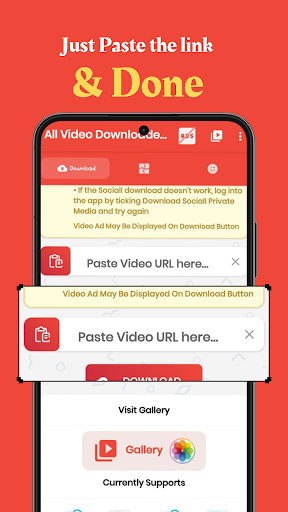 Android application S Plus: All Video Downloader screenshort