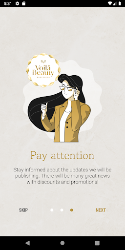 Android application VoilàBeauty screenshort