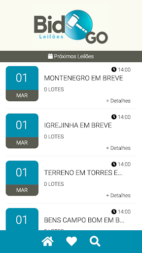 Android application Bid GO - Leilões screenshort