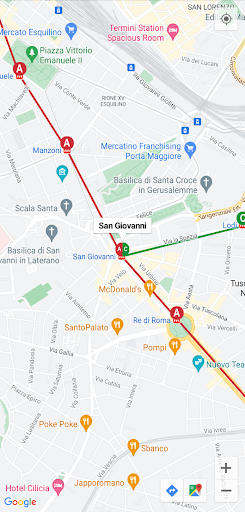 Android application Rome metro stations screenshort