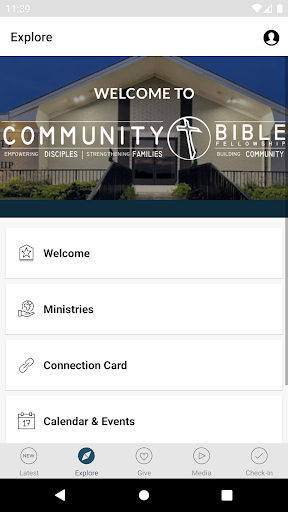 Community Bible Fellowship Screen 2