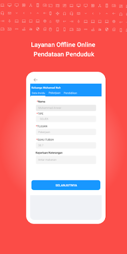 Android application Bantu Abdi (Pendataan Penduduk screenshort