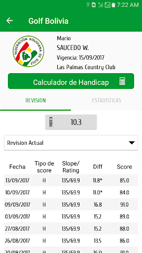Bolivia Golf Federation Screen 2