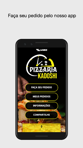 Android application Pizzaria Kadoshi screenshort