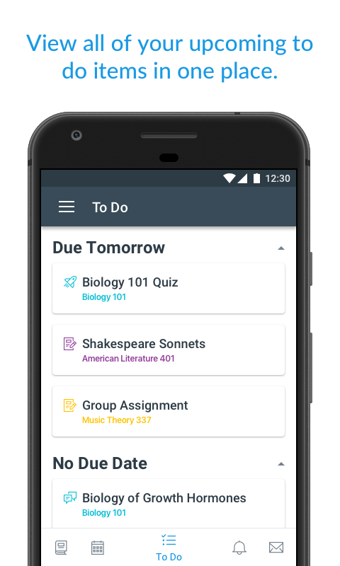Android application Canvas Student screenshort