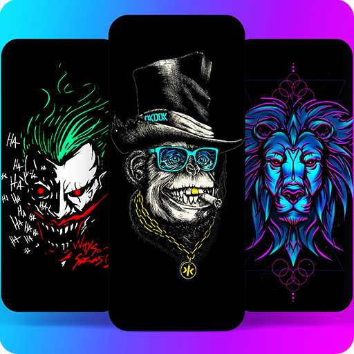 Black Wallpaper HD Background logo