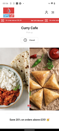 Android application Curry Cafe screenshort