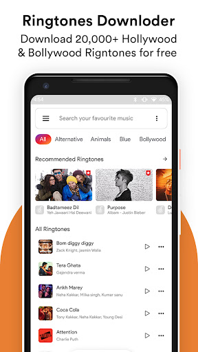 Android application Ringtones Downloader screenshort