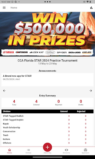 Android application CCA FLORIDA STAR TOURNAMENT screenshort