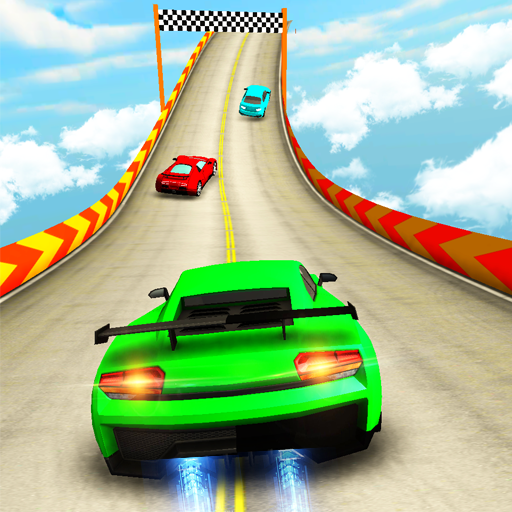 賽車遊戲：巨大的斜坡汽車特技：新車遊戲：有趣的遊戲玩法：免費