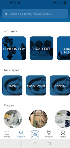 GiniT – The Gin App Screen 2