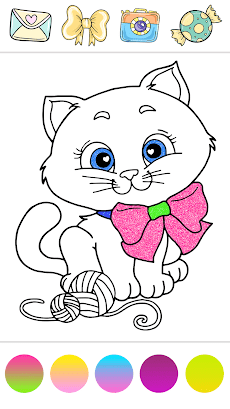 Glitter cats coloringのおすすめ画像1