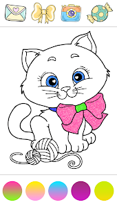 Glitter cats coloring