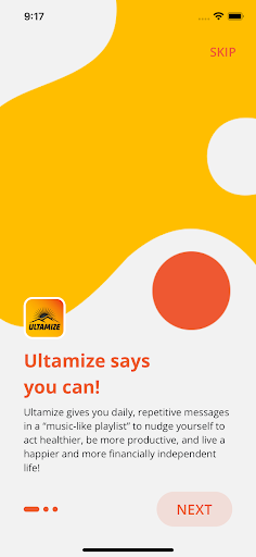Android application Ultamize screenshort