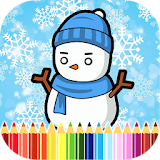 Snowman Coloring Frozen Winter icon