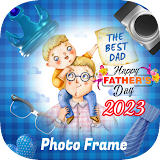 happy fathers day photo frame icon
