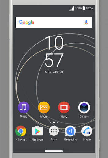 Android application Modern XZ Grey Exceed - Theme screenshort
