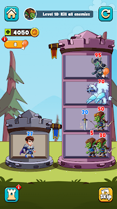 Hero Tower Wars - マージパズル