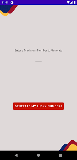 Android application National Lottery Generator screenshort