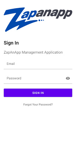 Android application Zapanapp Management screenshort