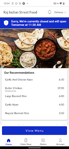 Raj Indian Street Food Screen 2