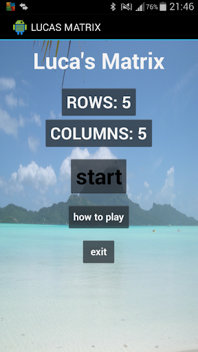 Android application LUCAS MATRIX screenshort