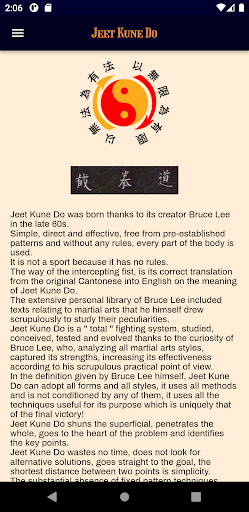 Android application Jeet Kune Do screenshort