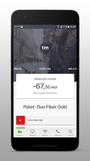 Android application Moj Telemach ME screenshort