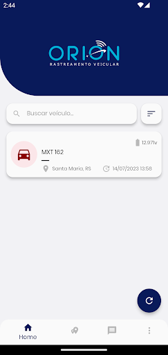 Android application Orion Rastreamento Veicular screenshort