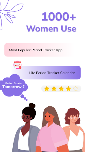 Android application Period Tracker, Menstrual Flow screenshort