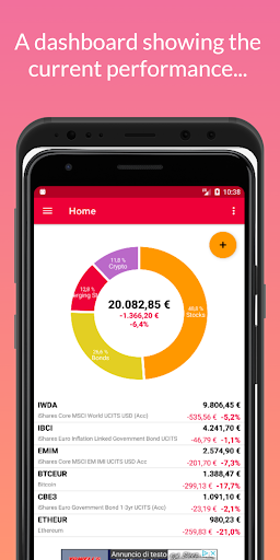 Android application Trackfolio screenshort